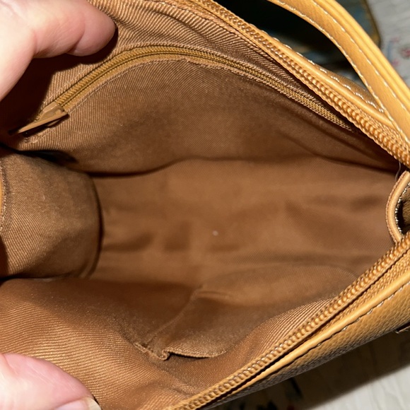 Fossil Cow Hide Camel Tailored Leather Brown Cross Body Small (C) - Picture 7 of 8